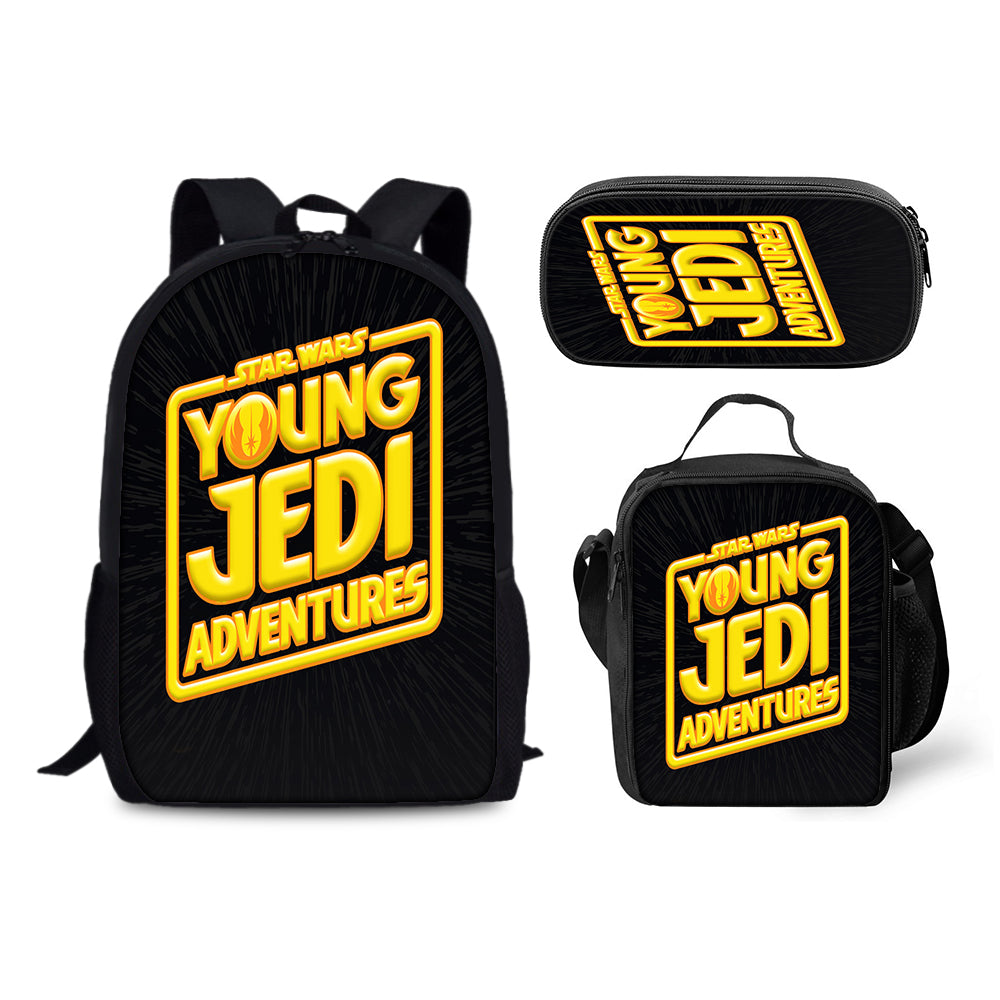 Star Wars Young Jedi Adventures Schoolbag Backpack Lunch Bag Pencil Case 3pcs Set Gift for Kids Students