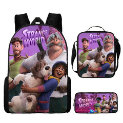 Strange World Backpack Lunch Bag Pencil Case 3pcs Set Gift for Kids Students