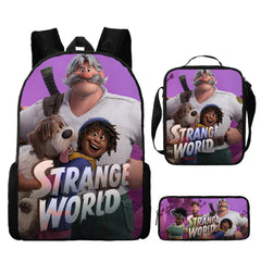 Strange World Backpack Lunch Bag Pencil Case 3pcs Set Gift for Kids Students