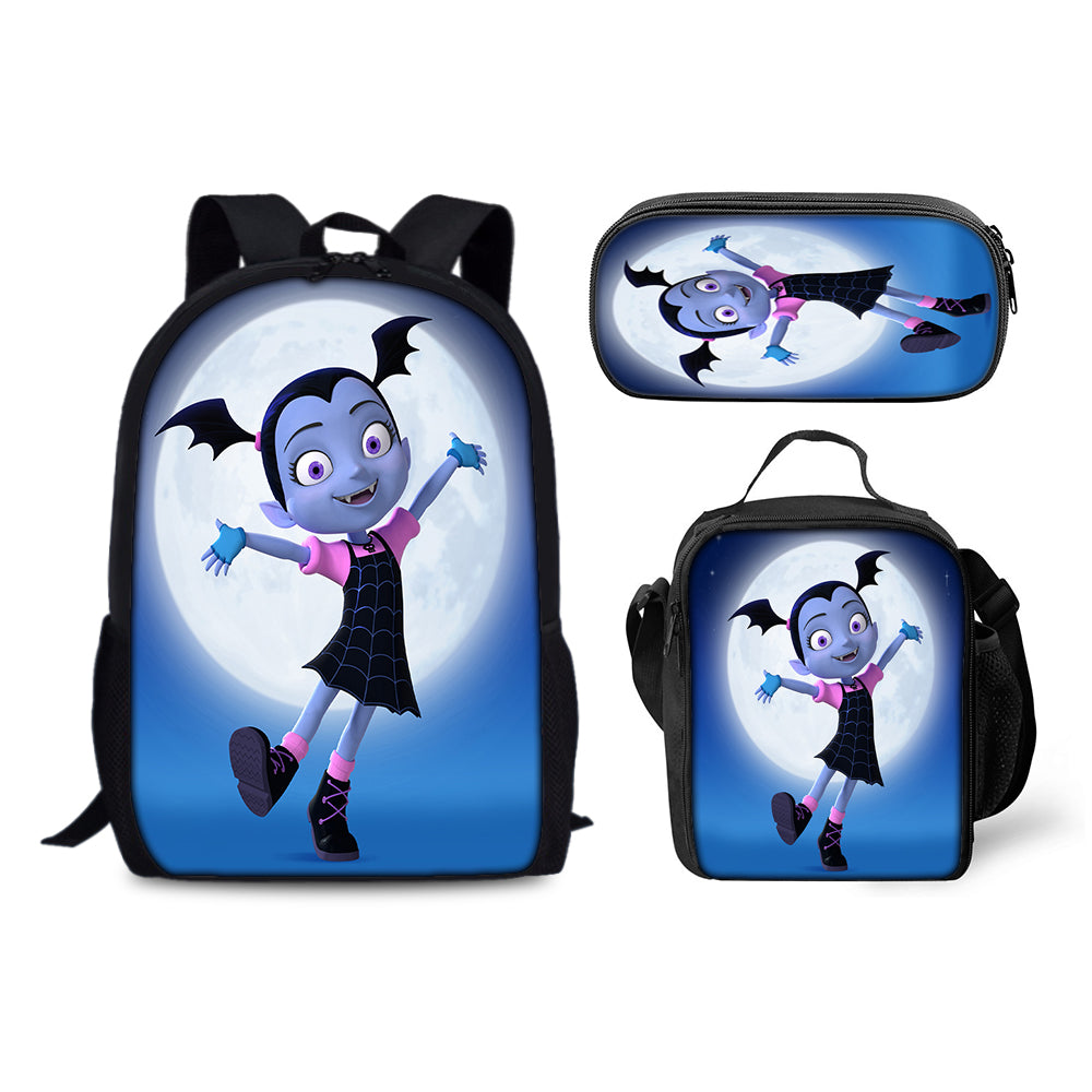 Vampirina Schoolbag Backpack Lunch Bag Pencil Case 3pcs Set Gift for Kids Students