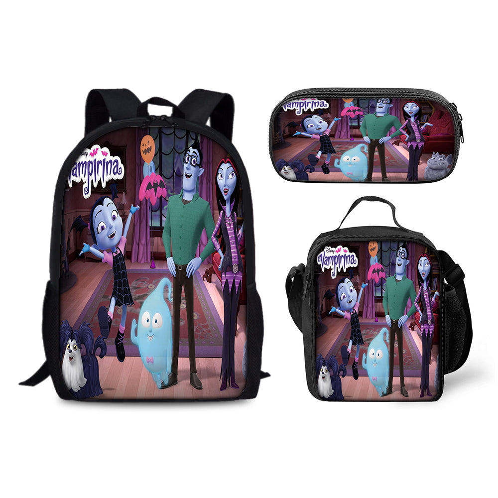 Vampirina Schoolbag Backpack Lunch Bag Pencil Case 3pcs Set Gift for Kids Students