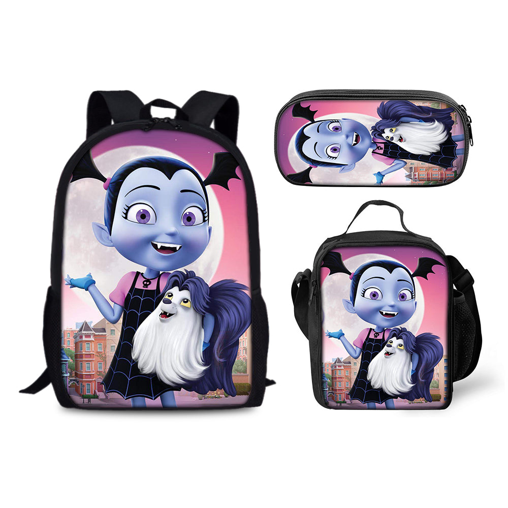 Vampirina Schoolbag Backpack Lunch Bag Pencil Case 3pcs Set Gift for Kids Students