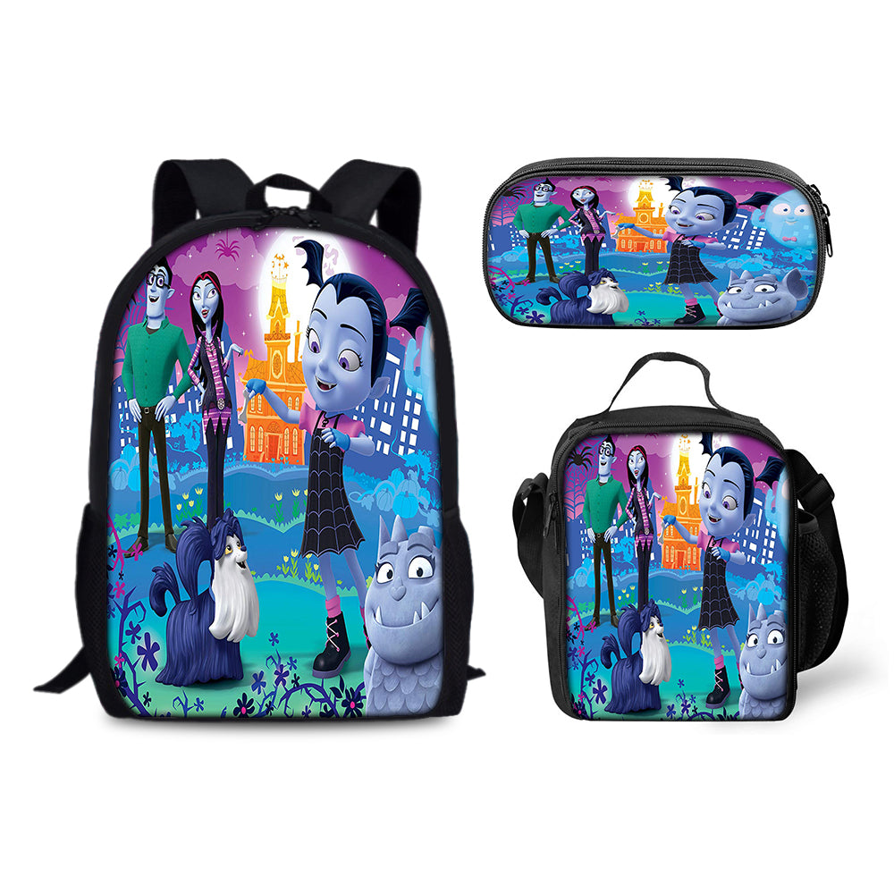 Vampirina Schoolbag Backpack Lunch Bag Pencil Case 3pcs Set Gift for Kids Students