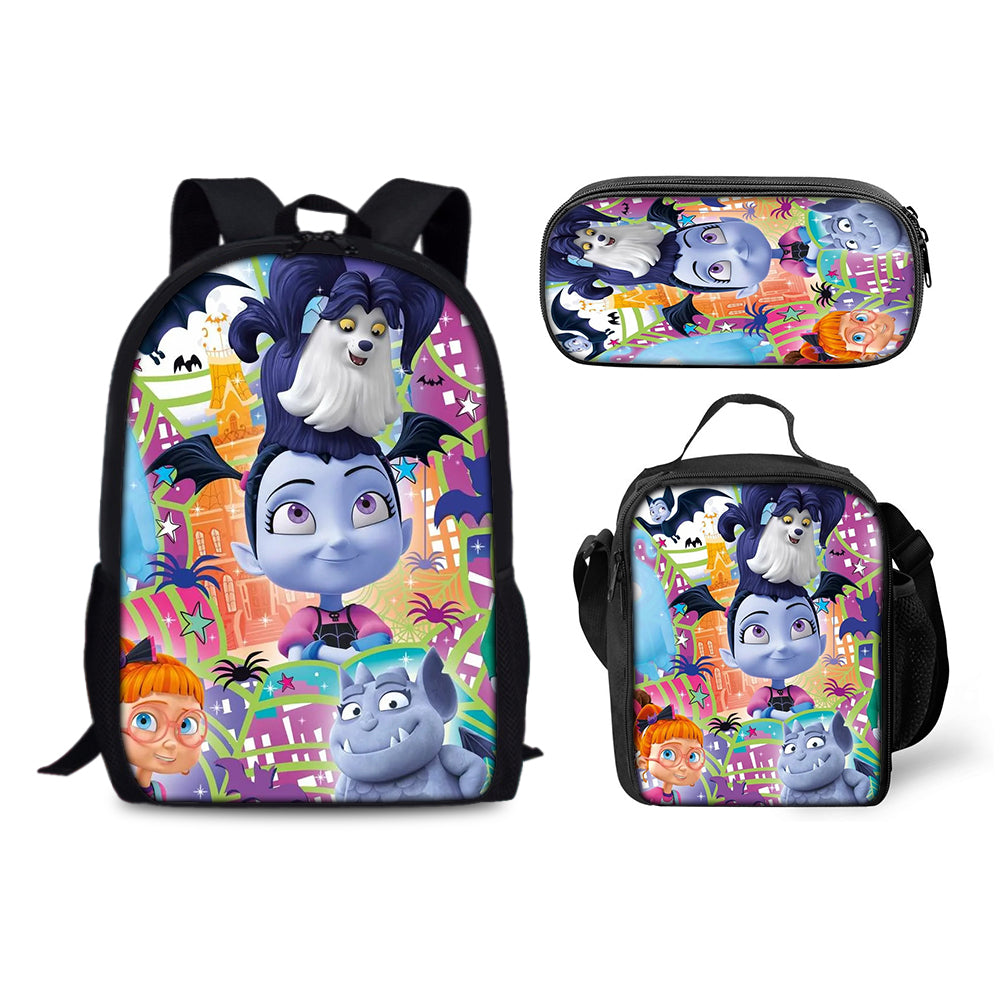 Vampirina Schoolbag Backpack Lunch Bag Pencil Case 3pcs Set Gift for Kids Students