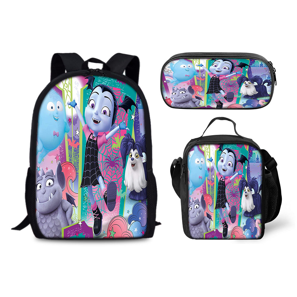 Vampirina Schoolbag Backpack Lunch Bag Pencil Case 3pcs Set Gift for Kids Students