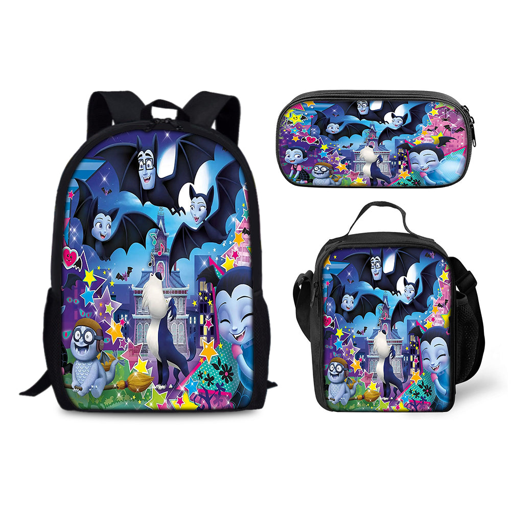 Vampirina Schoolbag Backpack Lunch Bag Pencil Case 3pcs Set Gift for Kids Students