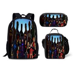 Young Justice Invasion Schoolbag Backpack Lunch Bag Pencil Case 3pcs Set Gift for Kids Students