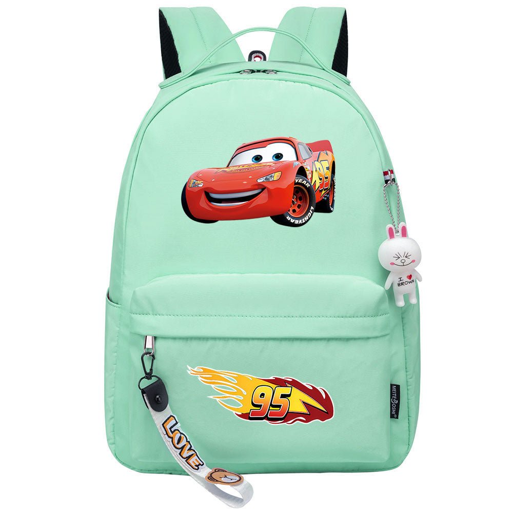 Cars Lightning USB Charging Backpack Shoolbag Notebook Bag Gifts for Kids Students