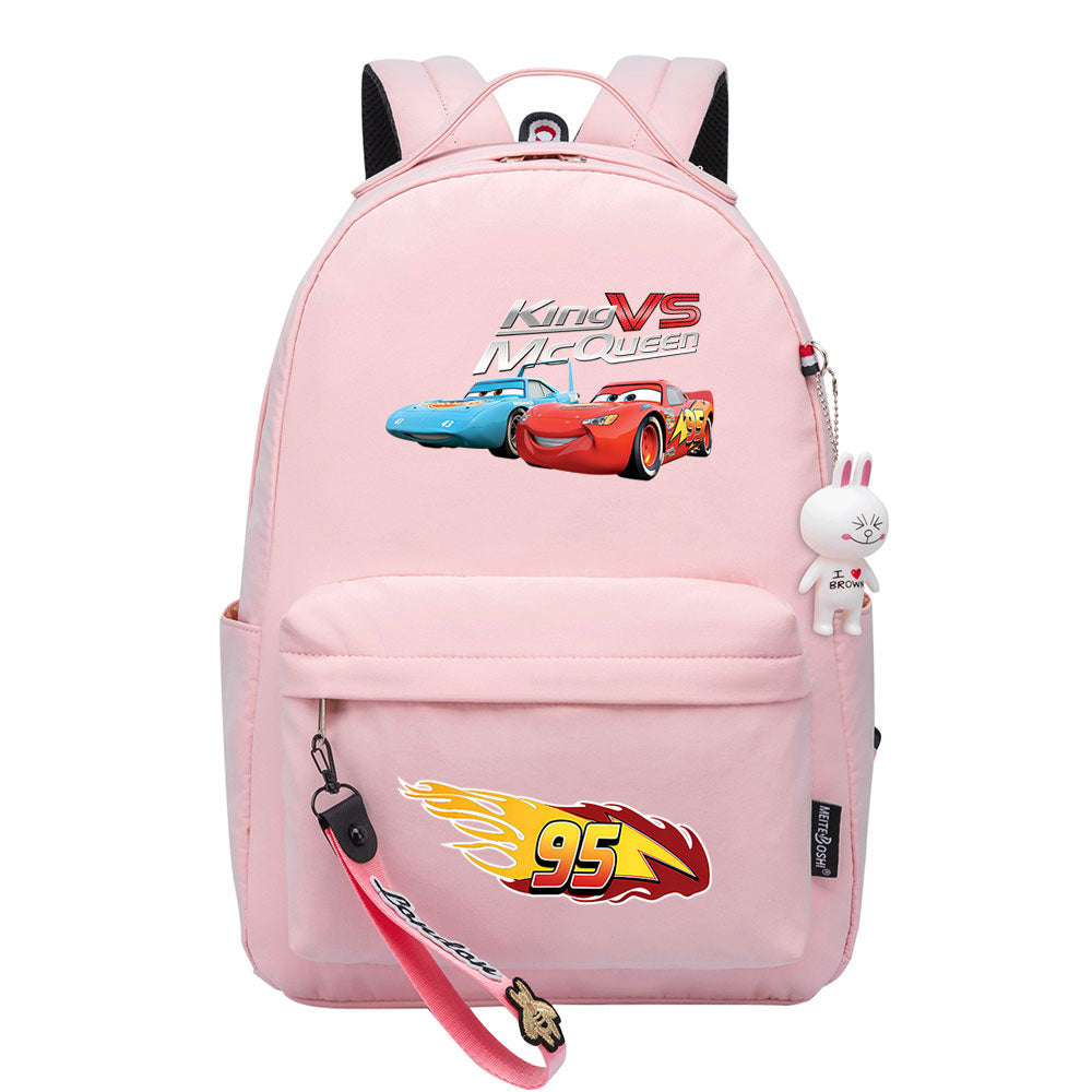 Cars Lightning USB Charging Backpack Shoolbag Notebook Bag Gifts for Kids Students