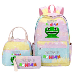 Garten of Banban Pink Starry Sky SchoolBag Backpack Lunch Box Bag Book Pencil Bags  3pcs Set