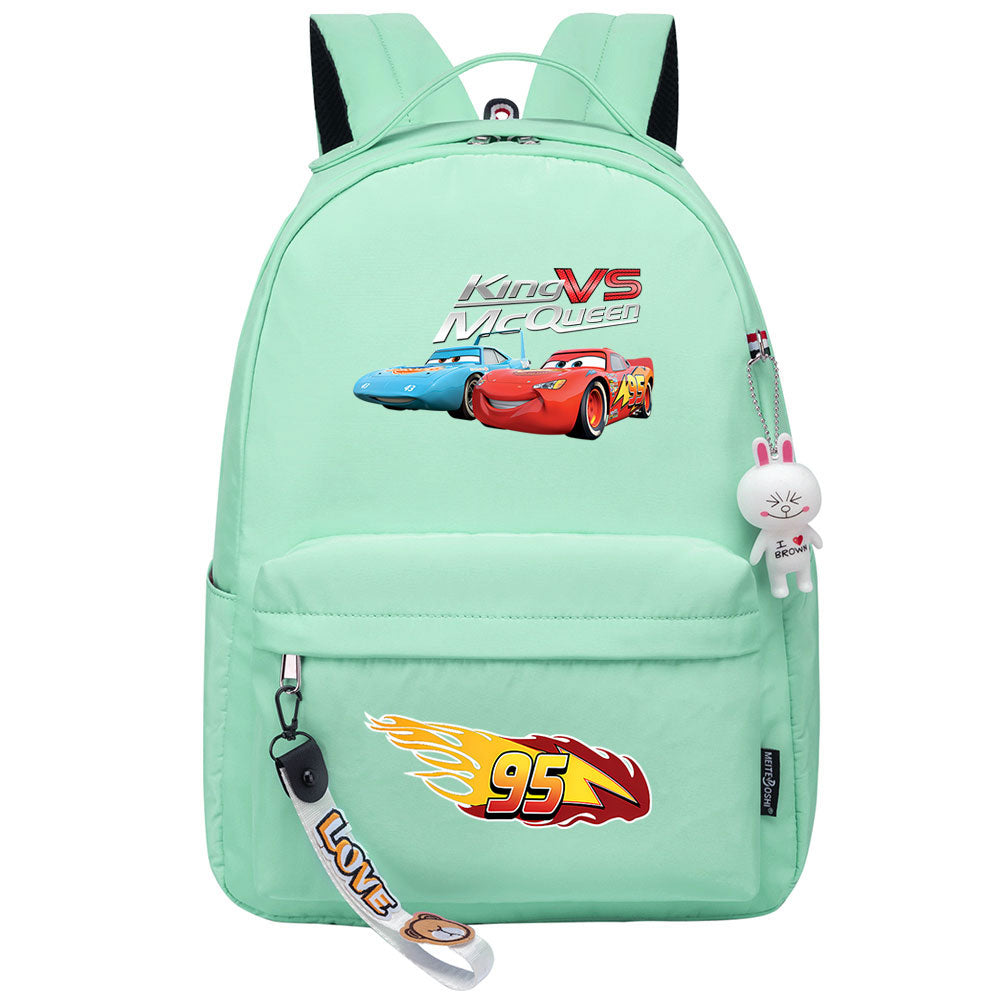 Cars Lightning USB Charging Backpack Shoolbag Notebook Bag Gifts for Kids Students