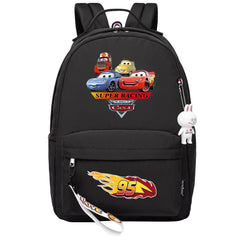 Cars Lightning USB Charging Backpack Shoolbag Notebook Bag Gifts for Kids Students