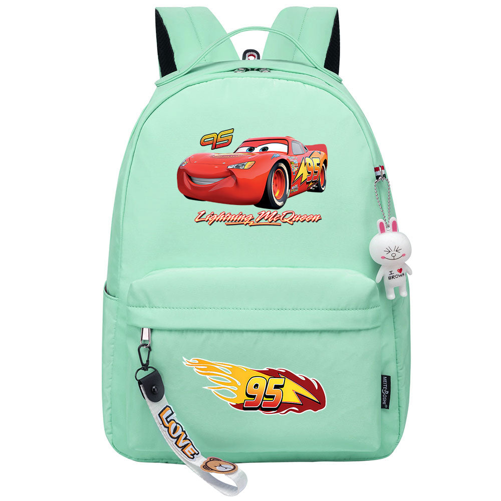 Cars Lightning USB Charging Backpack Shoolbag Notebook Bag Gifts for Kids Students