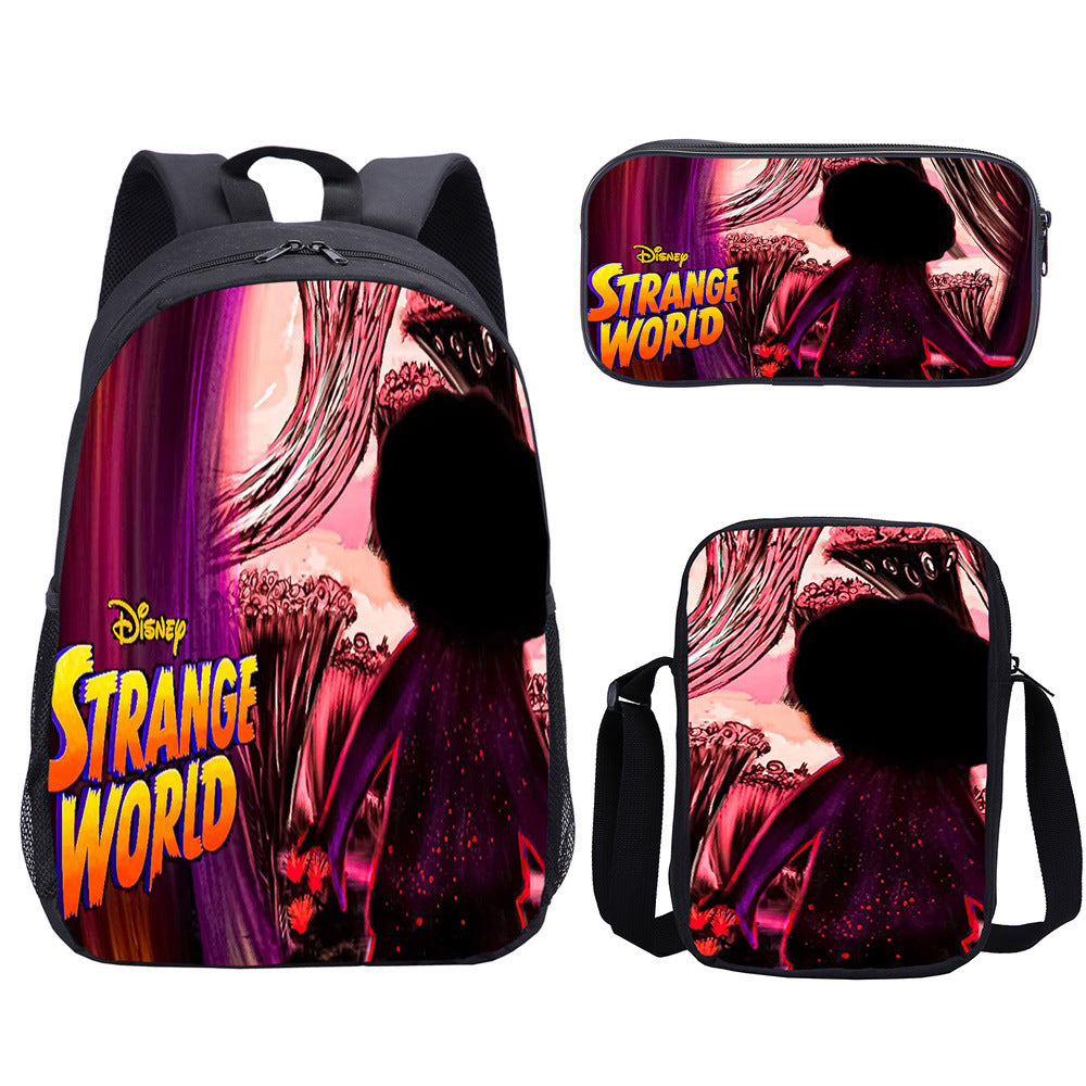 Strange World Schoolbag Backpack Lunch Bag Pencil Case 3pcs Set Gift for Kids Students
