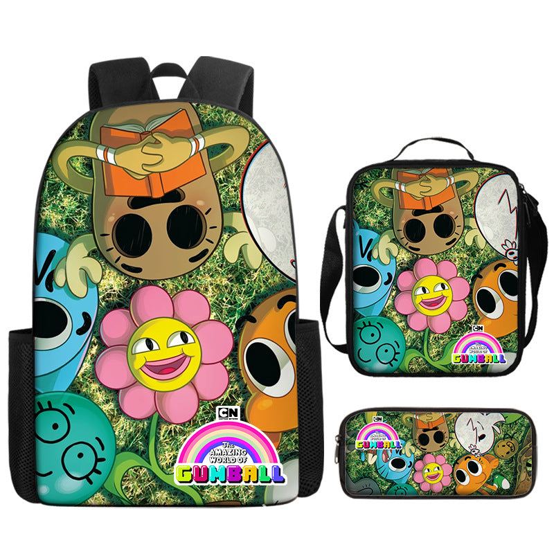 The Amazing World of Gumball Backpack Lunch Bag Pencil Case 3pcs Set Gift for Kids Students