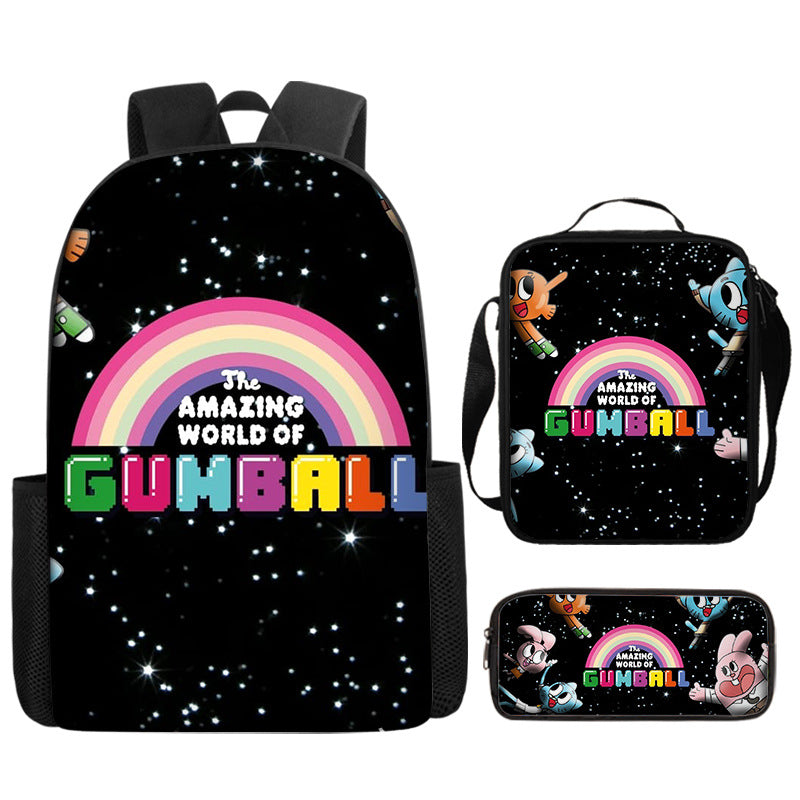 The Amazing World of Gumball Backpack Lunch Bag Pencil Case 3pcs Set Gift for Kids Students