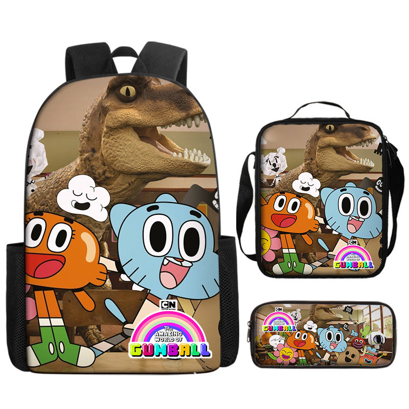 The Amazing World of Gumball Backpack Lunch Bag Pencil Case 3pcs Set Gift for Kids Students