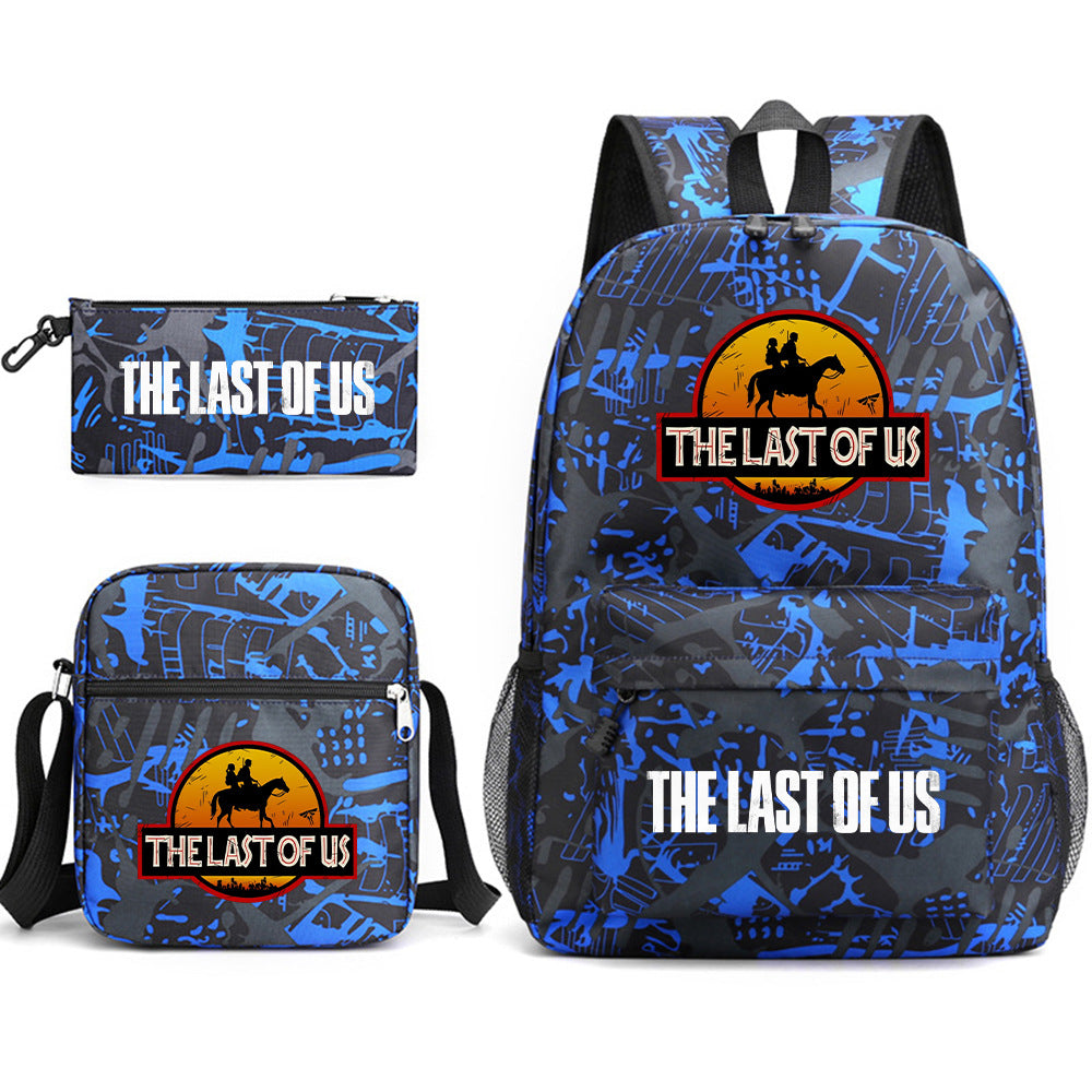 The Last of Us SchoolBag Backpack Shoulder Bag Book Pencil Bags  3pcs Set