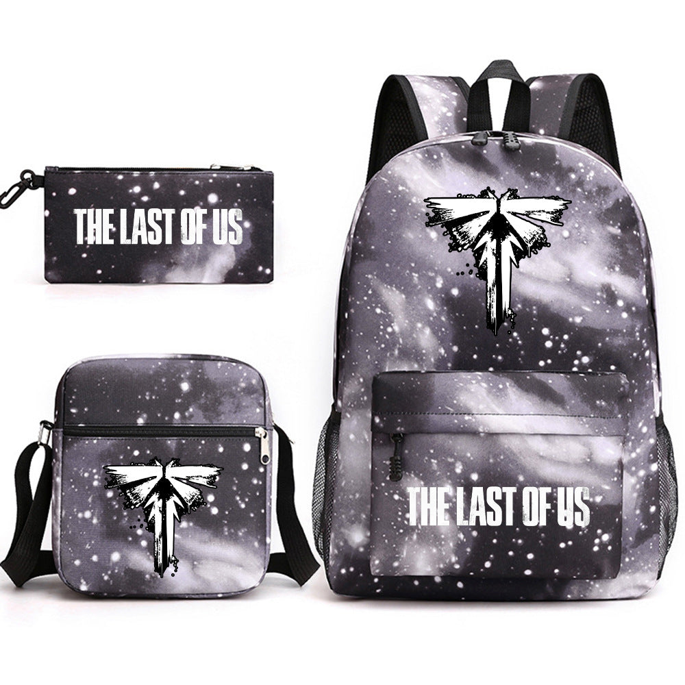 The Last of Us SchoolBag Backpack Shoulder Bag Book Pencil Bags  3pcs Set