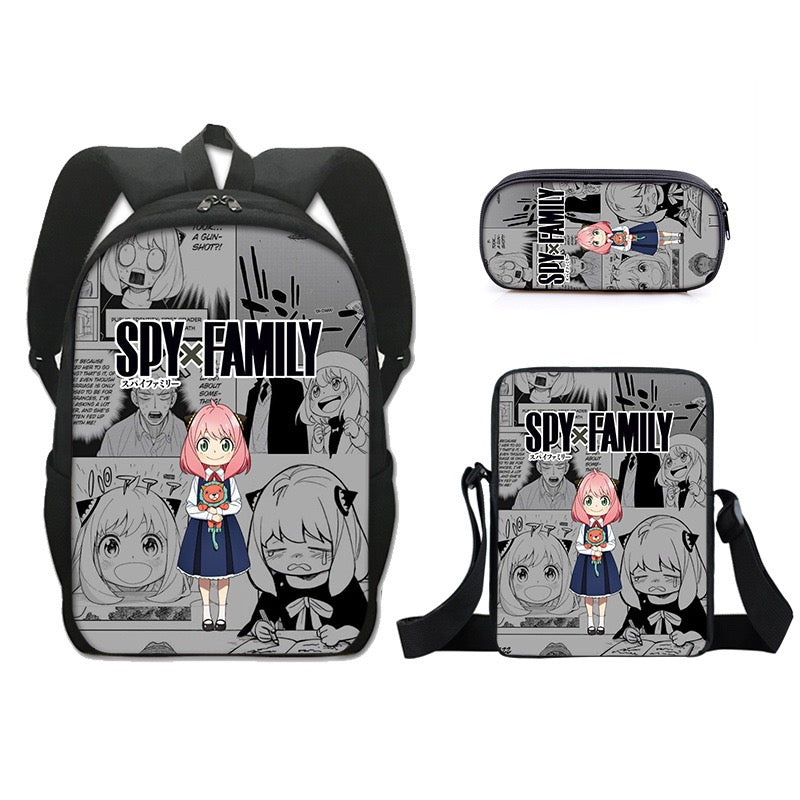 SPY×FAMILY Schoolbag Backpack Lunch Bag Pencil Case Set Gift for Kids Students