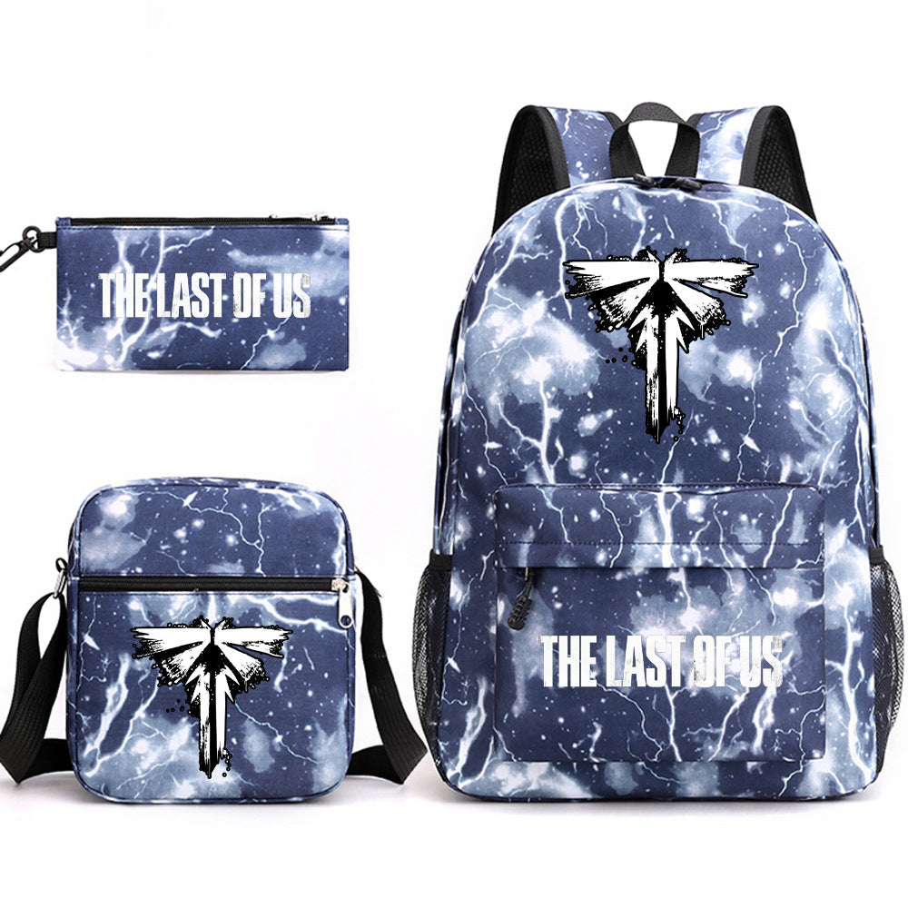 The Last of Us SchoolBag Backpack Shoulder Bag Book Pencil Bags  3pcs Set