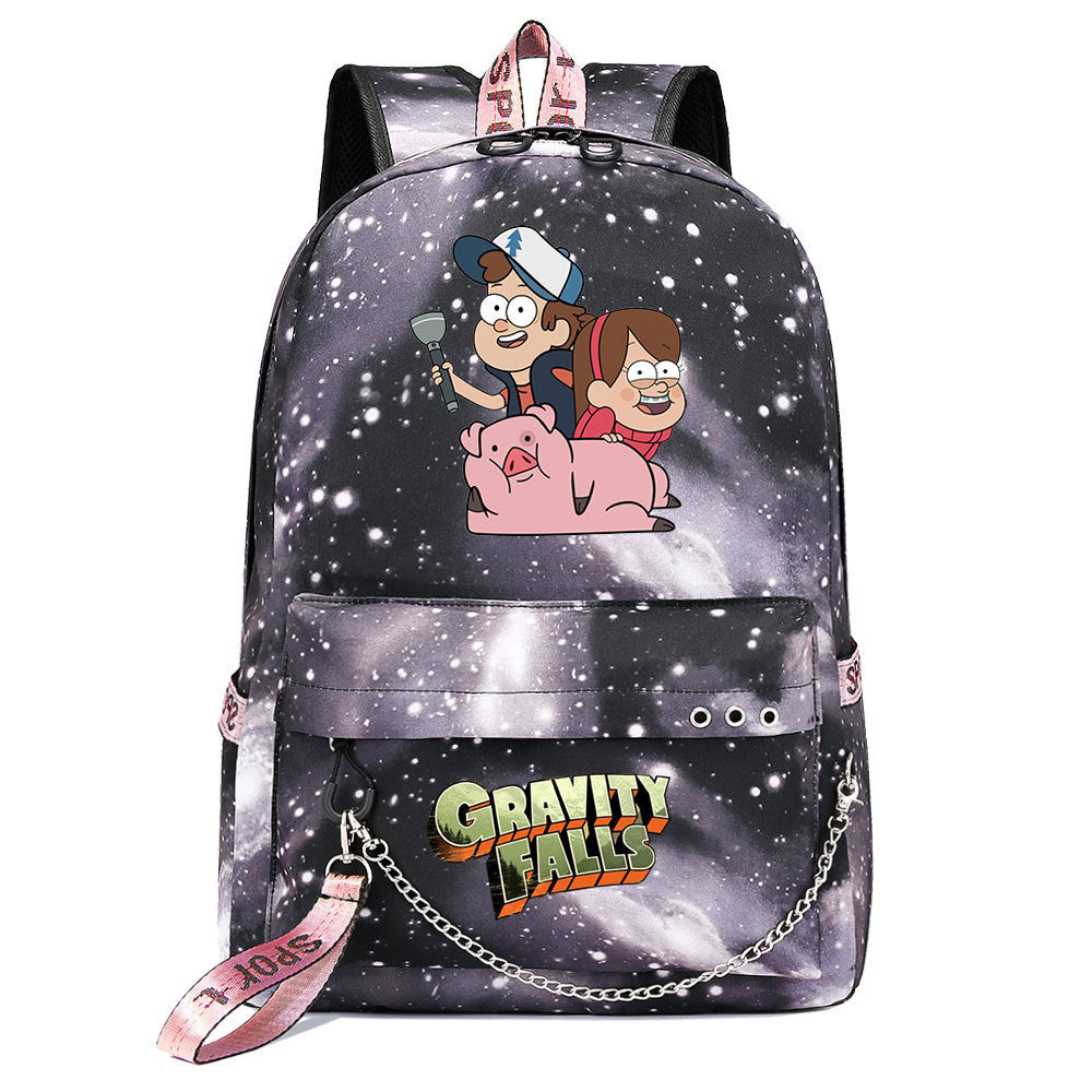 Gravity Falls USB Charging Backpack Shoolbag Notebook Bag Gifts for Kids Students