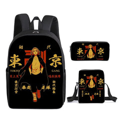 Tokyo Revengers Schoolbag Backpack Lunch Bag Pencil Case Set Gift for Kids Students