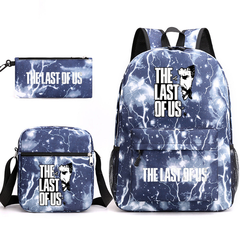 The Last of Us SchoolBag Backpack Shoulder Bag Book Pencil Bags  3pcs Set