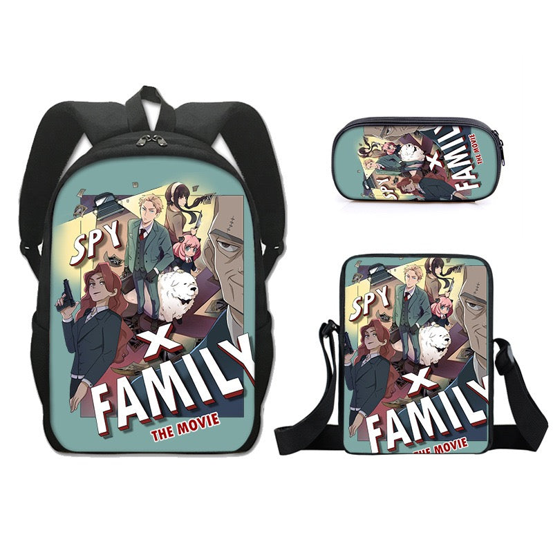 SPY×FAMILY Schoolbag Backpack Lunch Bag Pencil Case Set Gift for Kids Students