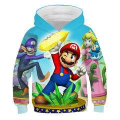 Super Mario #1 3D Printed Casual Hoodie Sweatshirt Sweater Unisex Hoody Coat for Kids