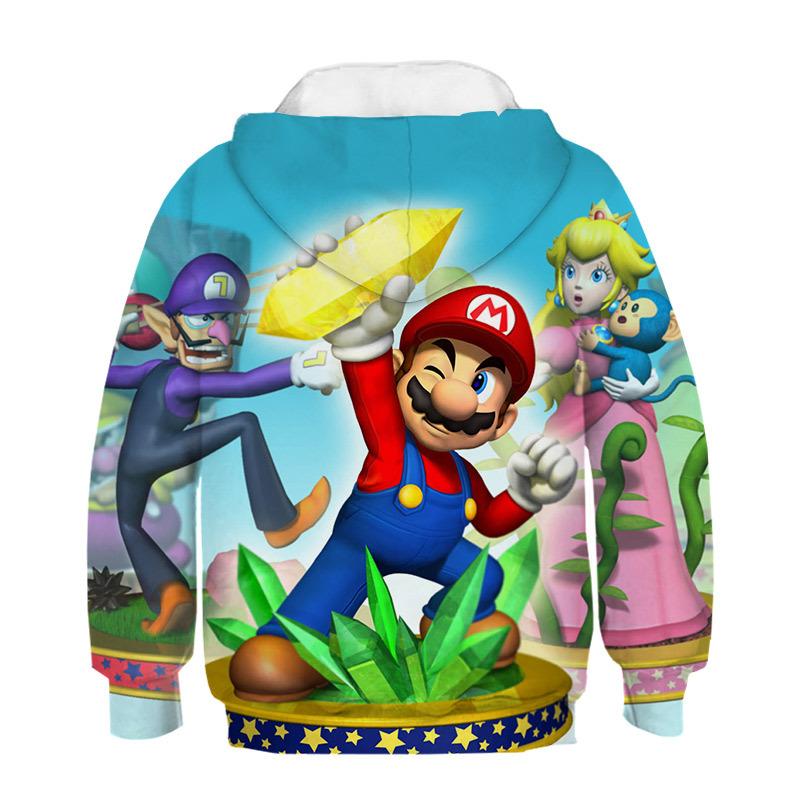 Super Mario #1 3D Printed Casual Hoodie Sweatshirt Sweater Unisex Hoody Coat for Kids