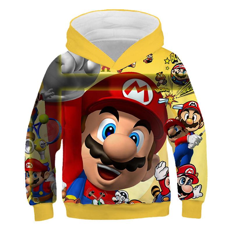 Super Mario #1 3D Printed Casual Hoodie Sweatshirt Sweater Unisex Hoody Coat for Kids