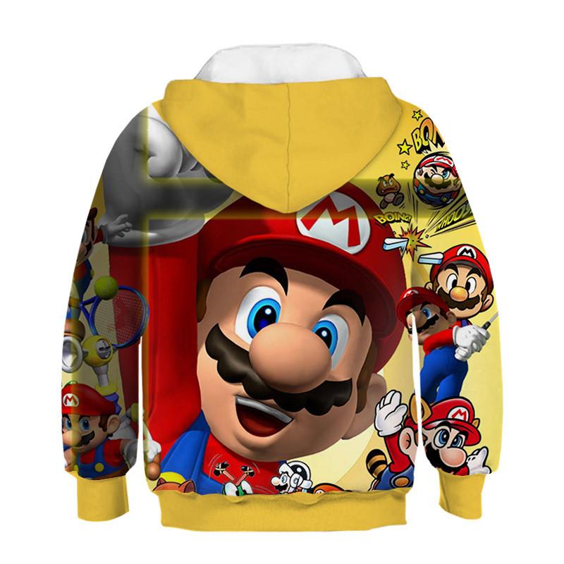 Super Mario #1 3D Printed Casual Hoodie Sweatshirt Sweater Unisex Hoody Coat for Kids