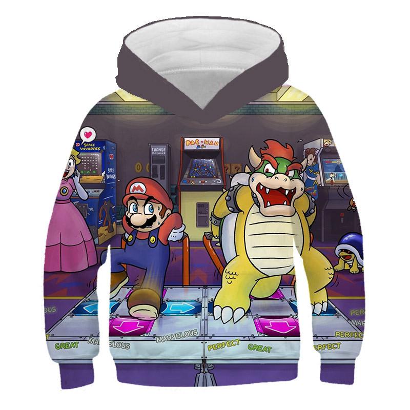 Super Mario #1 3D Printed Casual Hoodie Sweatshirt Sweater Unisex Hoody Coat for Kids