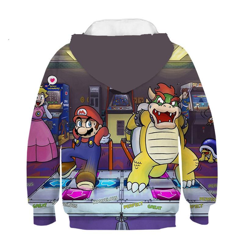 Super Mario #1 3D Printed Casual Hoodie Sweatshirt Sweater Unisex Hoody Coat for Kids