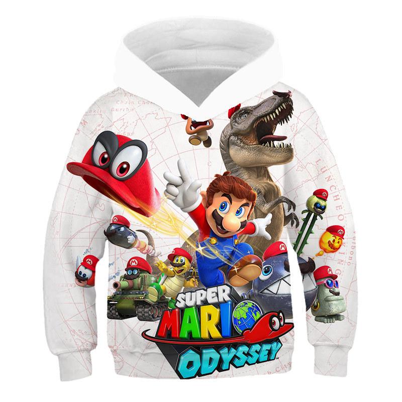 Super Mario #1 3D Printed Casual Hoodie Sweatshirt Sweater Unisex Hoody Coat for Kids