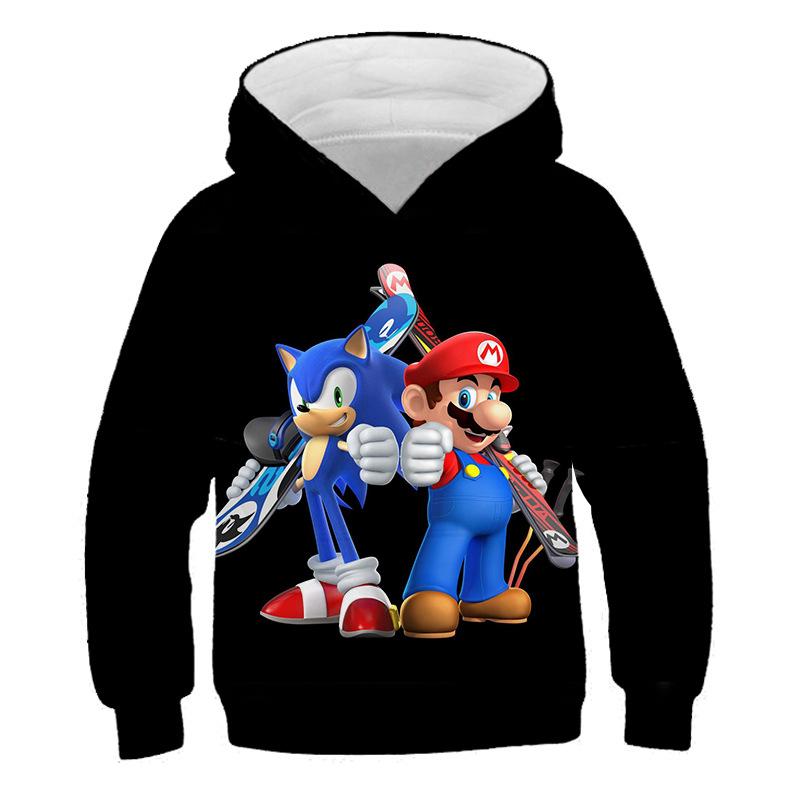 Super Mario #1 3D Printed Casual Hoodie Sweatshirt Sweater Unisex Hoody Coat for Kids