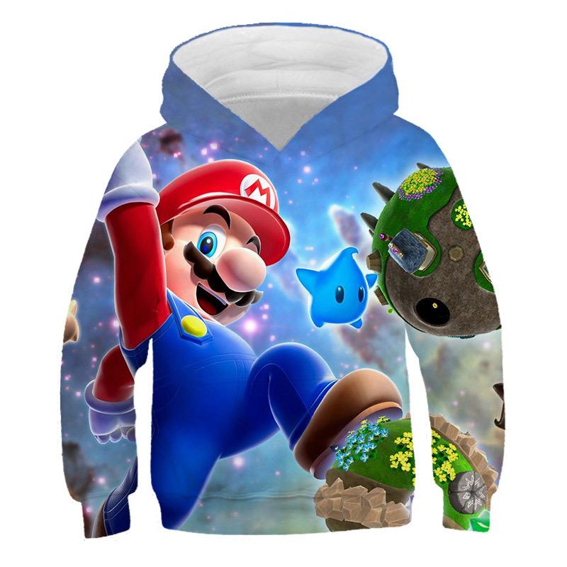 Super Mario #1 3D Printed Casual Hoodie Sweatshirt Sweater Unisex Hoody Coat for Kids