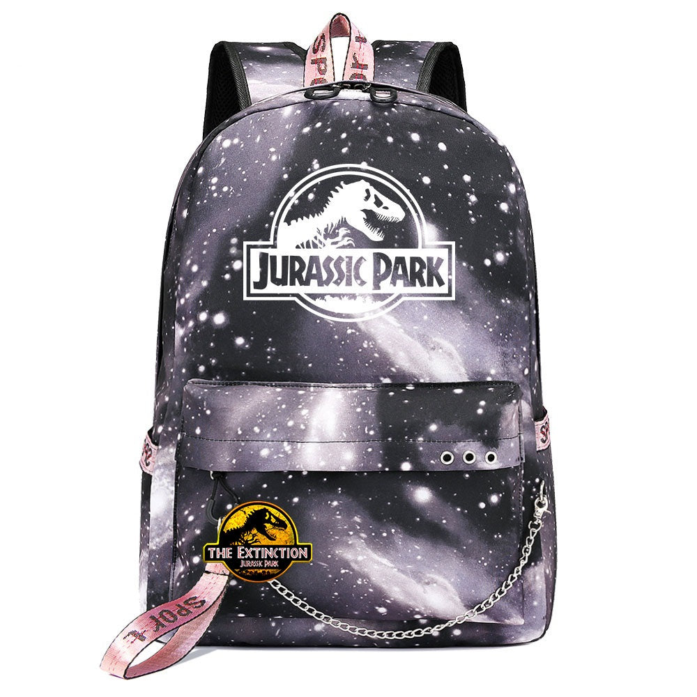 Jurassic World USB Charging Backpack Shoolbag Notebook Bag Gifts for Kids Students