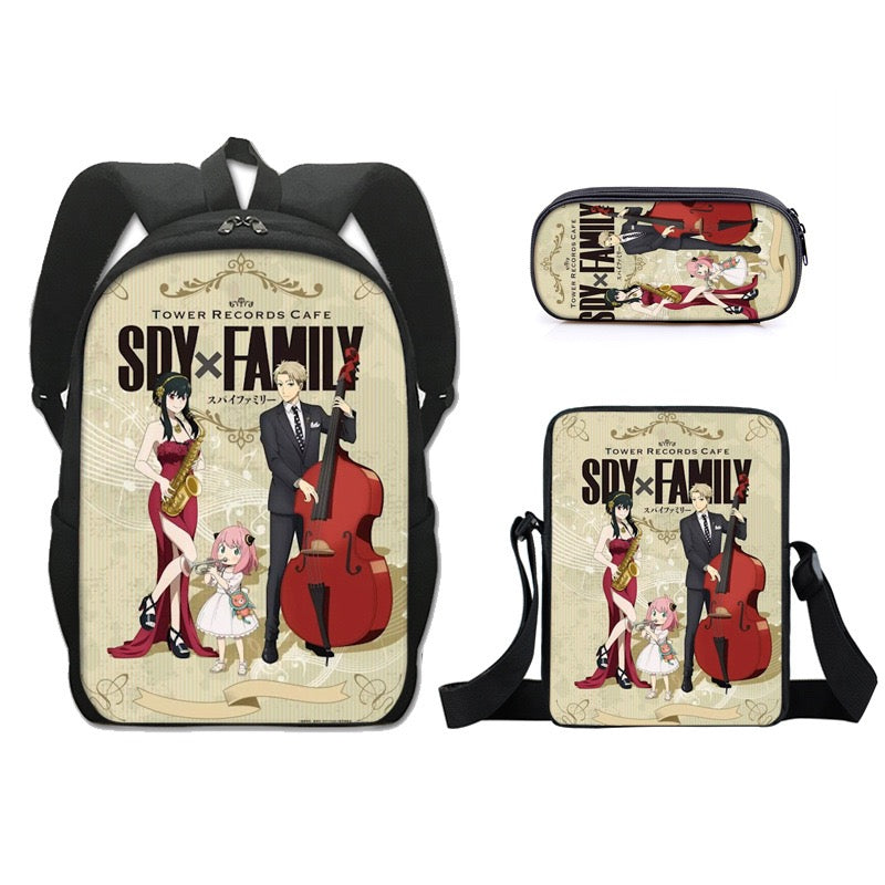 SPY×FAMILY Schoolbag Backpack Lunch Bag Pencil Case Set Gift for Kids Students