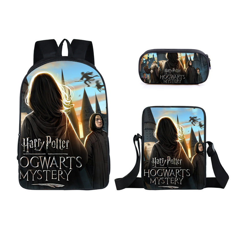 Hogwarts Legacy Schoolbag Backpack Lunch Bag Pencil Case 3pcs Set Gift for Kids Students