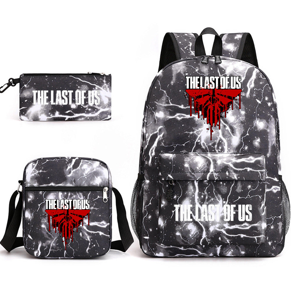 The Last of Us SchoolBag Backpack Shoulder Bag Book Pencil Bags  3pcs Set