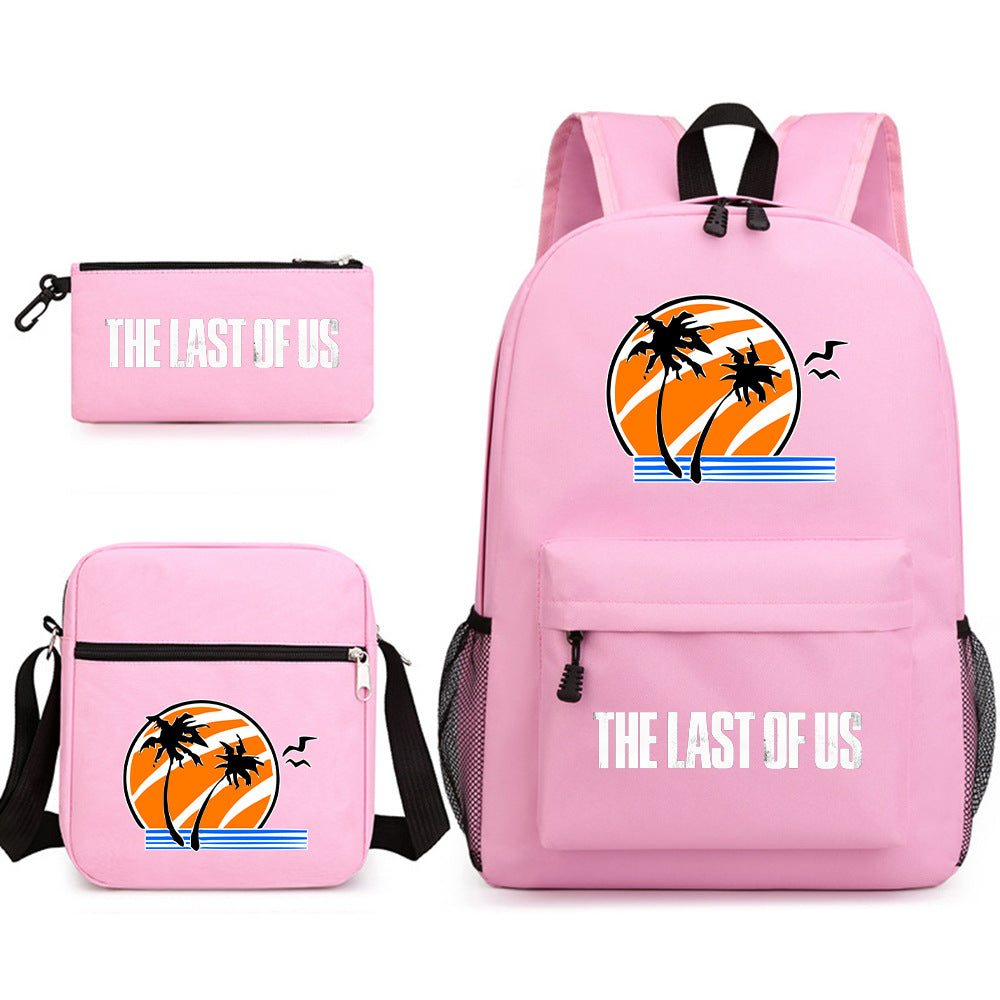 The Last of Us SchoolBag Backpack Shoulder Bag Book Pencil Bags  3pcs Set