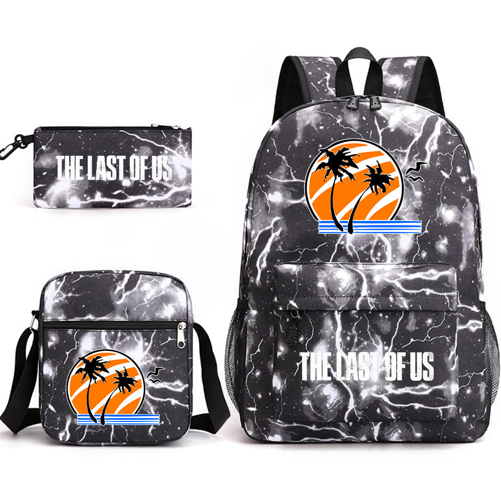 The Last of Us SchoolBag Backpack Shoulder Bag Book Pencil Bags  3pcs Set