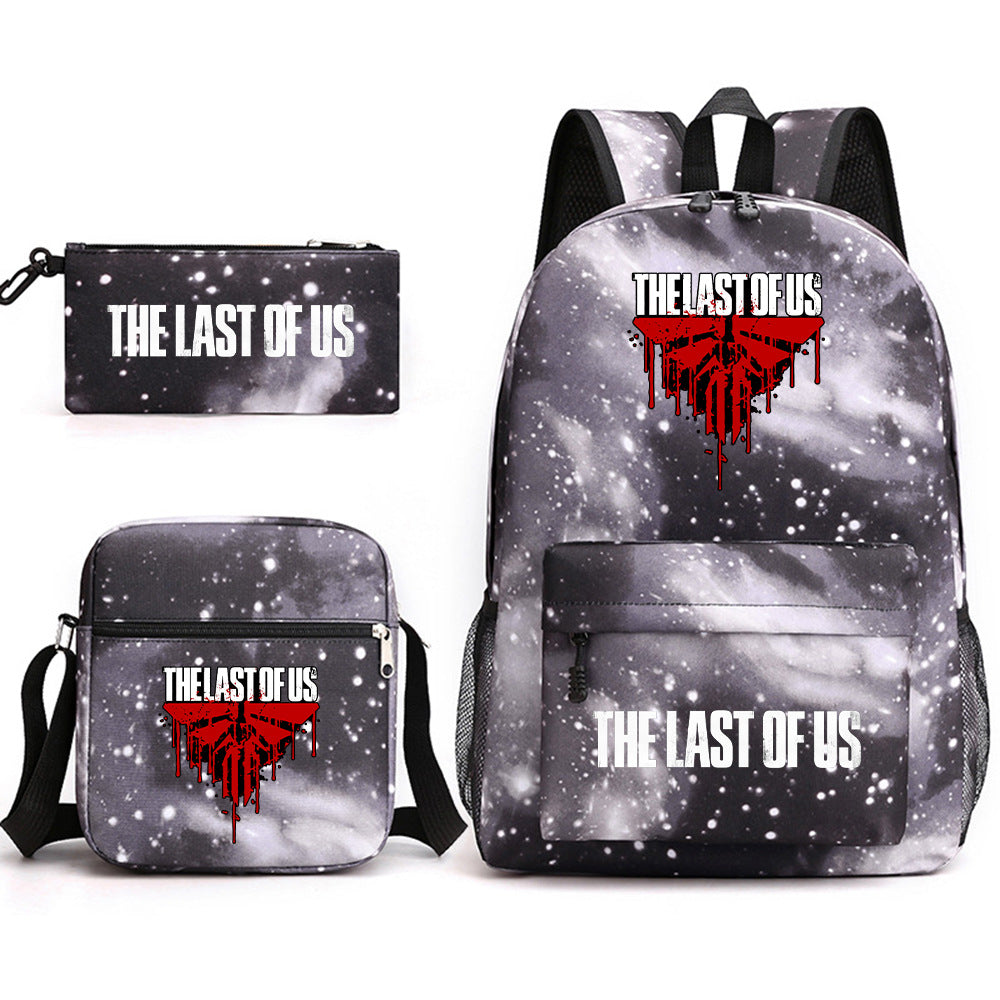 The Last of Us SchoolBag Backpack Shoulder Bag Book Pencil Bags  3pcs Set