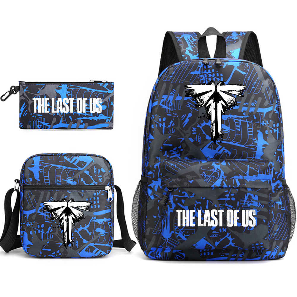 The Last of Us SchoolBag Backpack Shoulder Bag Book Pencil Bags  3pcs Set