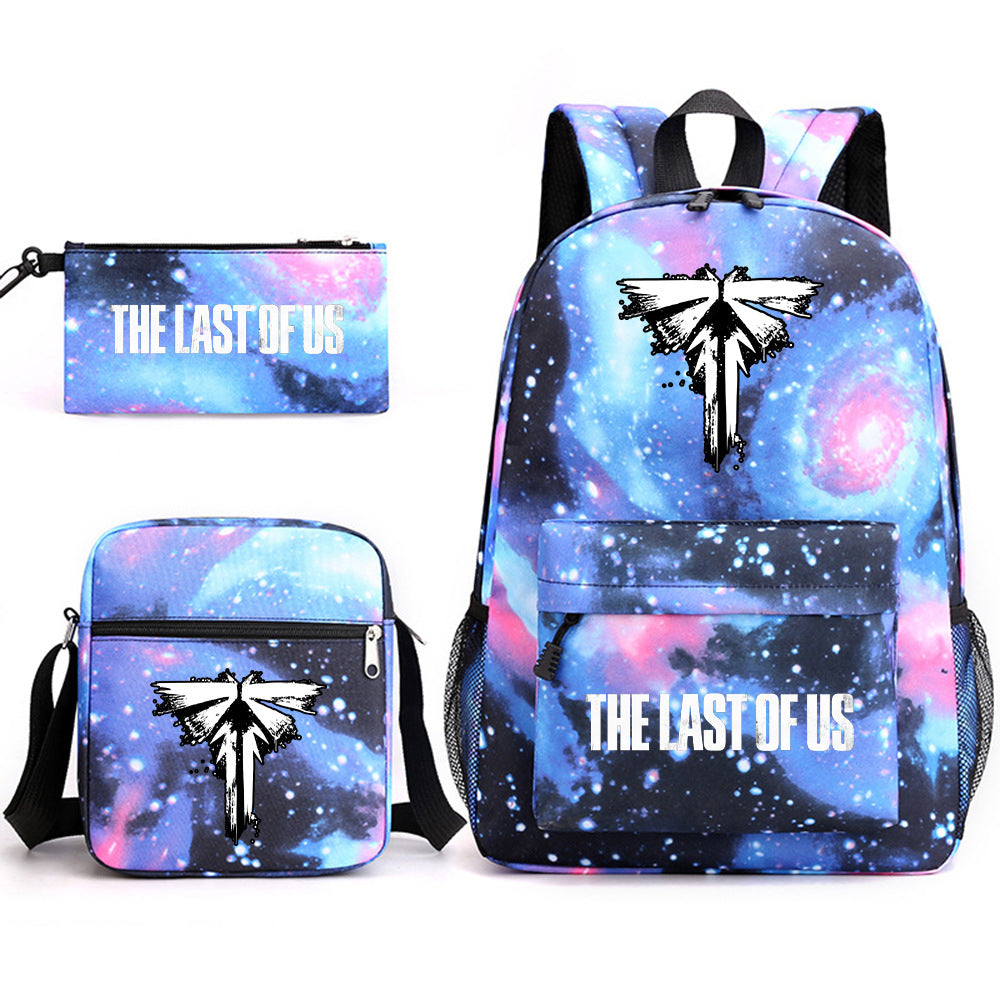 The Last of Us SchoolBag Backpack Shoulder Bag Book Pencil Bags  3pcs Set