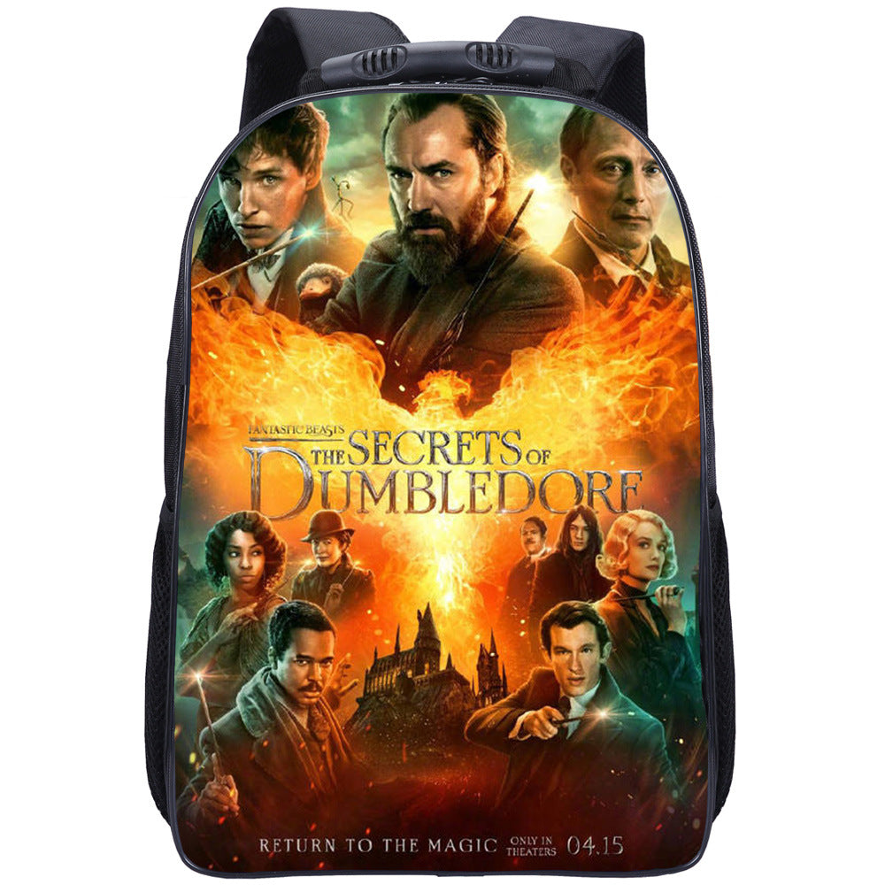 Fantastic Beasts Dumbledore Backpack School Sports Bag for Kids Boy Girl