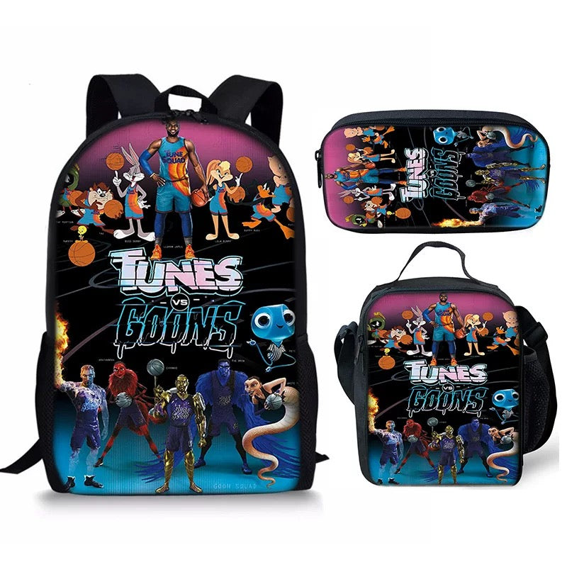 Space Jam A New Legacy Schoolbag Backpack Lunch Bag Pencil Case Set Gift for Kids Students