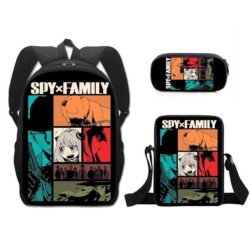 SPY×FAMILY Schoolbag Backpack Lunch Bag Pencil Case Set Gift for Kids Students